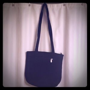 Black crocheted Sak purse